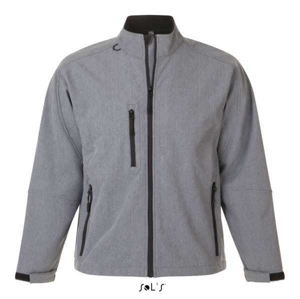 SOL'S RELAX - MEN'S SOFTSHELL ZIPPED JACKET Szürke 