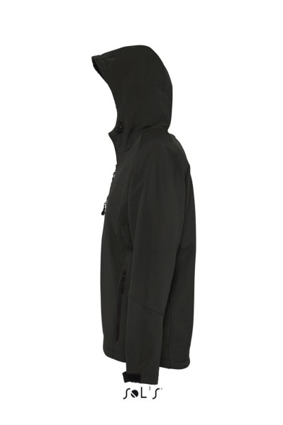 SOL'S REPLAY MEN - HOODED SOFTSHELL Fekete 
