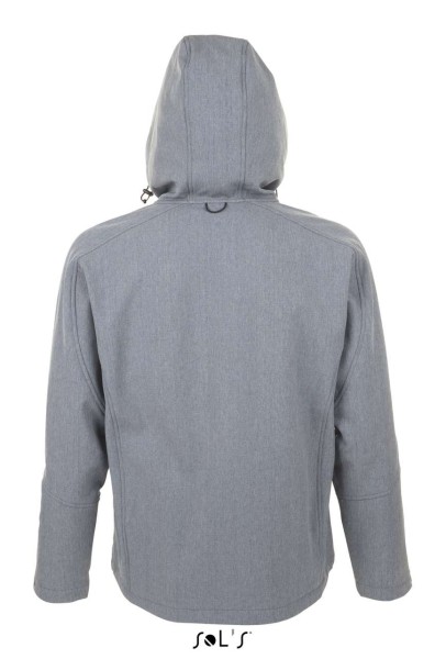 SOL'S REPLAY MEN - HOODED SOFTSHELL Szürke 