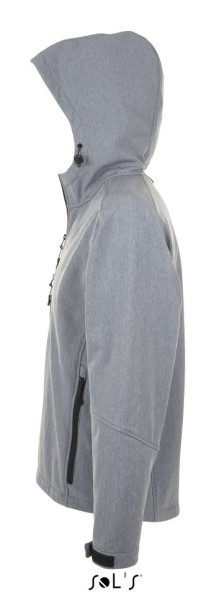 SOL'S REPLAY MEN - HOODED SOFTSHELL Szürke 