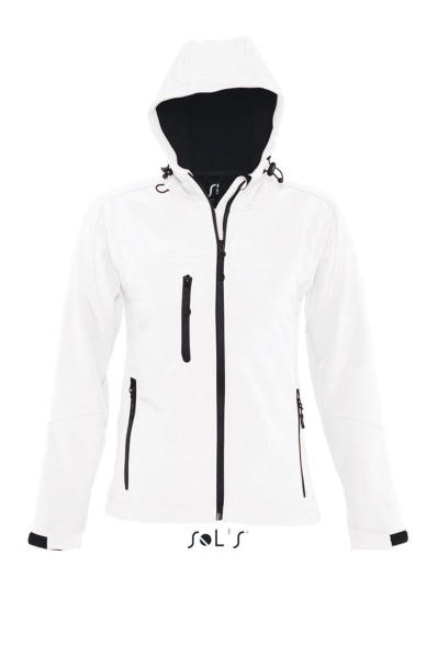 SOL'S REPLAY WOMEN - HOODED SOFTSHELL Fehér 