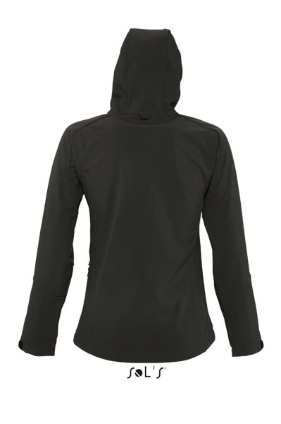 SOL'S REPLAY WOMEN - HOODED SOFTSHELL Fekete 