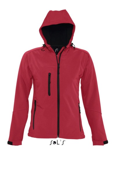 SOL'S REPLAY WOMEN - HOODED SOFTSHELL Piros 