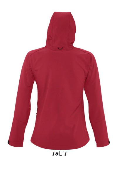 SOL'S REPLAY WOMEN - HOODED SOFTSHELL Piros 