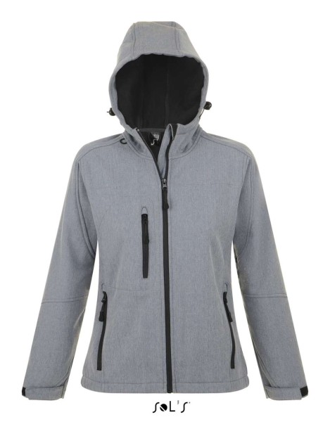 SOL'S REPLAY WOMEN - HOODED SOFTSHELL Szürke 