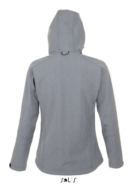 SOL'S REPLAY WOMEN - HOODED SOFTSHELL Szürke 