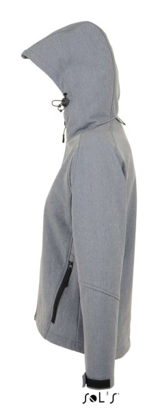SOL'S REPLAY WOMEN - HOODED SOFTSHELL Szürke 