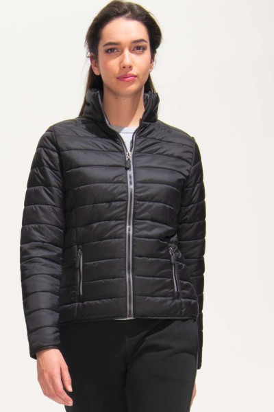SOL'S RIDE WOMEN - LIGHT PADDED JACKET Fekete 