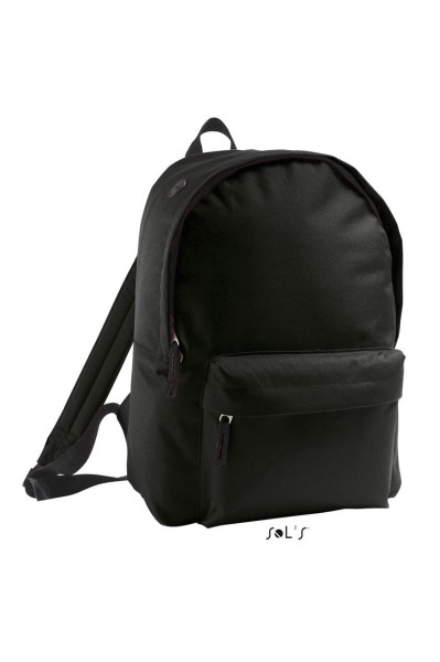 SOL'S RIDER - 600D POLYESTER RUCKSACK Fekete 