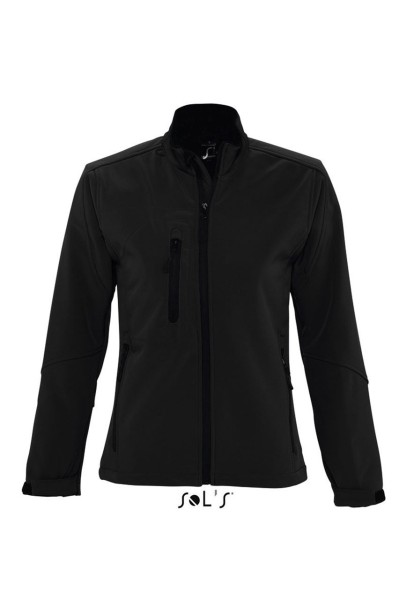 SOL'S ROXY - WOMEN'S SOFTSHELL ZIPPED JACKET Fekete 