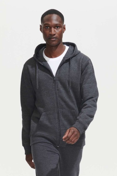 SOL'S SEVEN MEN - JACKET WITH LINED HOOD Szürke 