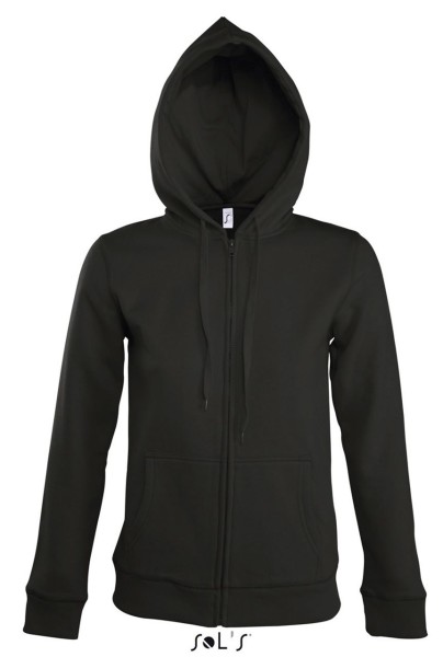 SOL'S SEVEN WOMEN - JACKET WITH LINED HOOD Fekete 
