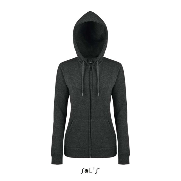 SOL'S SEVEN WOMEN - JACKET WITH LINED HOOD Szürke 