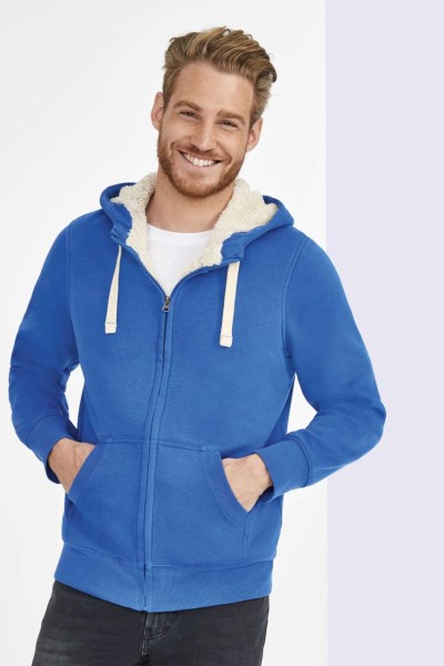 SOL'S SHERPA - UNISEX ZIPPED JACKET WITH "SHERPA" LINING Kék 