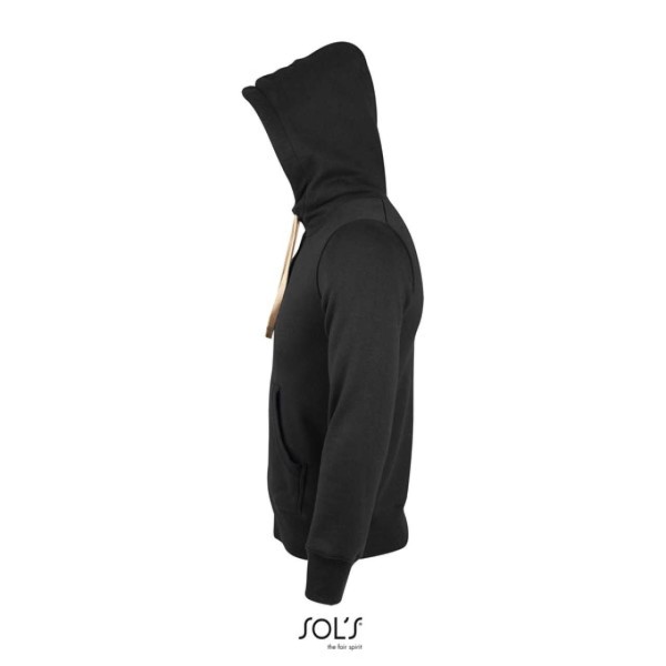 SOL'S SHERPA - UNISEX ZIPPED JACKET WITH "SHERPA" LINING Fekete 