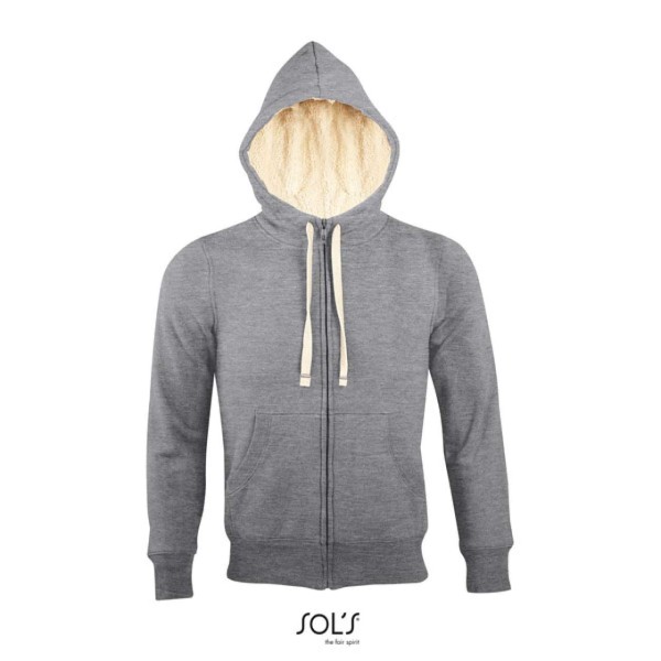 SOL'S SHERPA - UNISEX ZIPPED JACKET WITH "SHERPA" LINING Szürke 