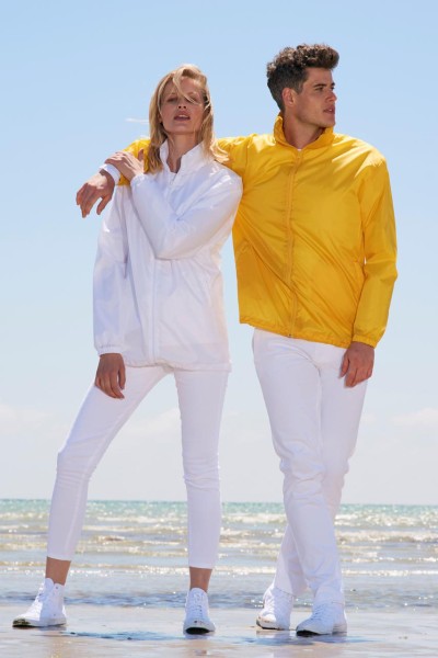 SOL'S SHIFT - UNISEX WATER REPELLENT WINDBREAKER Sárga 