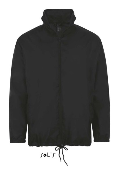 SOL'S SHIFT - UNISEX WATER REPELLENT WINDBREAKER Fekete 