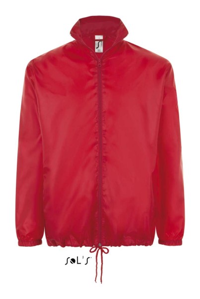 SOL'S SHIFT - UNISEX WATER REPELLENT WINDBREAKER Piros 