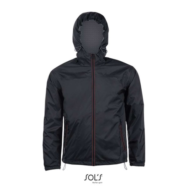 SOL'S SKATE - UNISEX LINED WINDBREAKER Fekete 