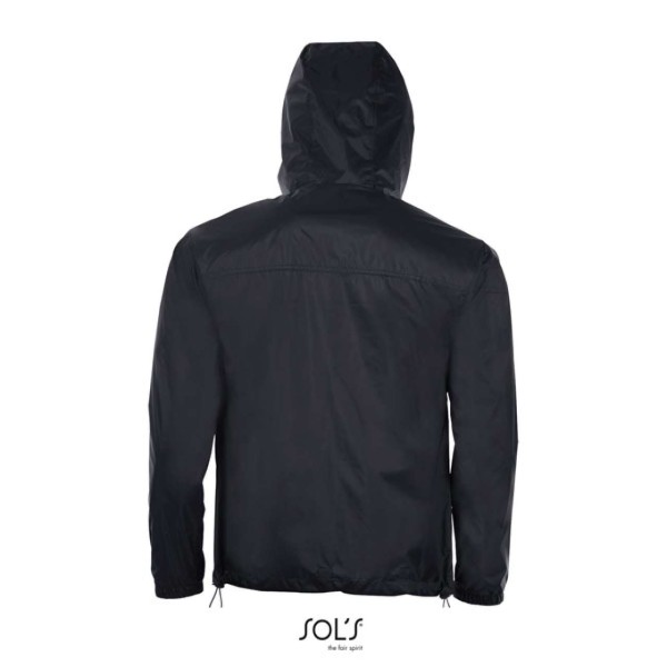 SOL'S SKATE - UNISEX LINED WINDBREAKER Fekete 