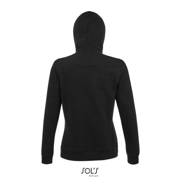 SOL'S SPENCER WOMEN - HOODED SWEATSHIRT Fekete 
