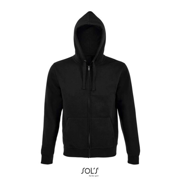 SOL'S SPIKE MEN - ZIP HOODIE Fekete 