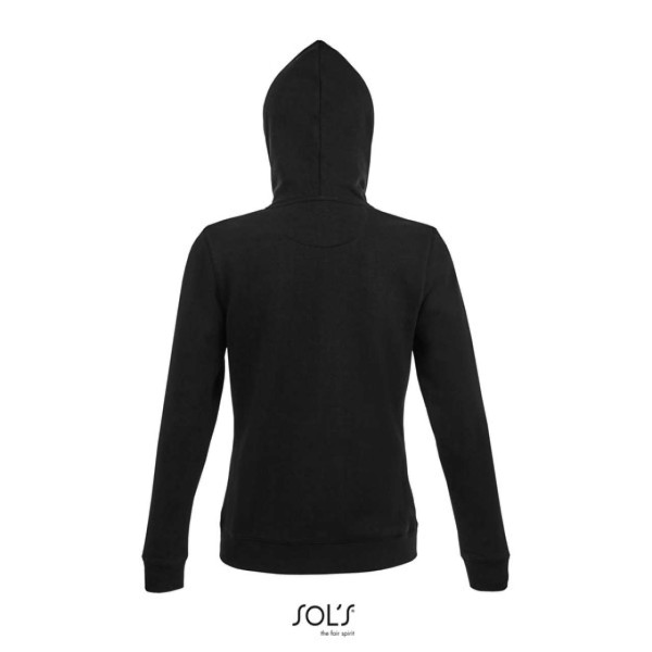 SOL'S SPIKE WOMEN - ZIP HOODIE Fekete 