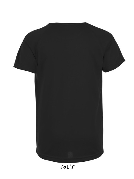SOL'S SPORTY KIDS' - RAGLAN-SLEEVED T-SHIRT Fekete 