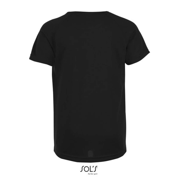 SOL'S SPORTY KIDS' - RAGLAN-SLEEVED T-SHIRT Fekete 