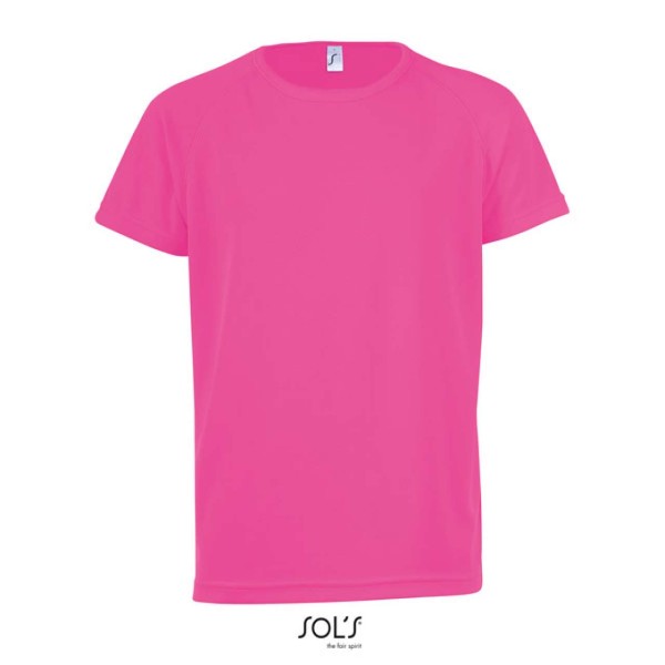 SOL'S SPORTY KIDS' - RAGLAN-SLEEVED T-SHIRT Rózsaszín 
