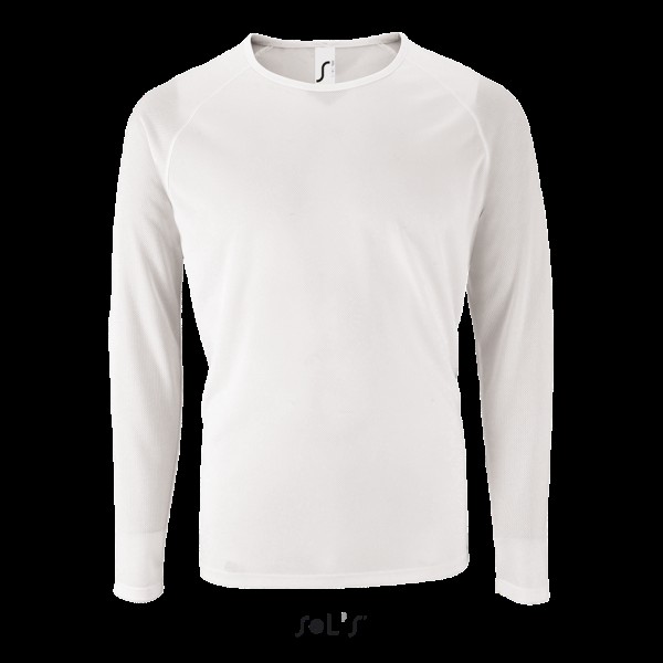 SOL'S SPORTY LSL MEN - LONG SLEEVE SPORTS T-SHIRT Fehér 