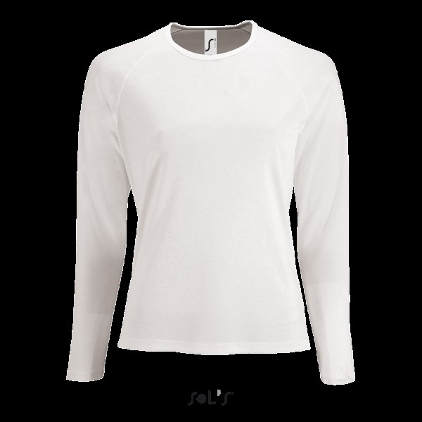 SOL'S SPORTY LSL WOMEN - LONG SLEEVE SPORTS T-SHIRT Fehér 