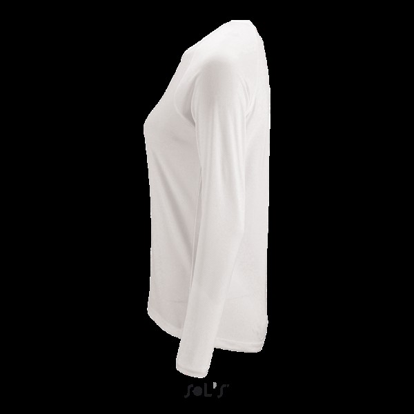 SOL'S SPORTY LSL WOMEN - LONG SLEEVE SPORTS T-SHIRT Fehér 