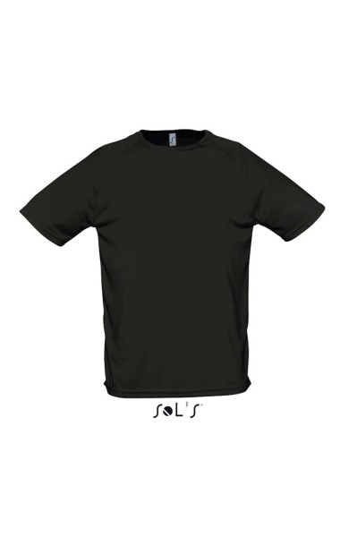 SOL'S SPORTY - RAGLAN SLEEVED T-SHIRT Fekete 