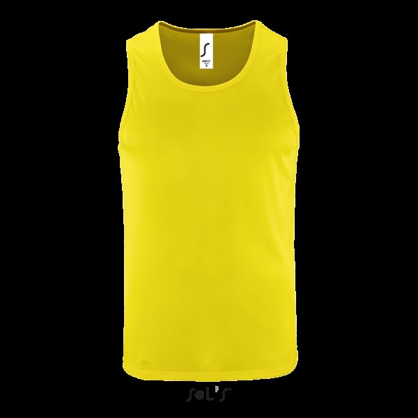 SOL'S SPORTY TT MEN - SPORTS TANK TOP Sárga 