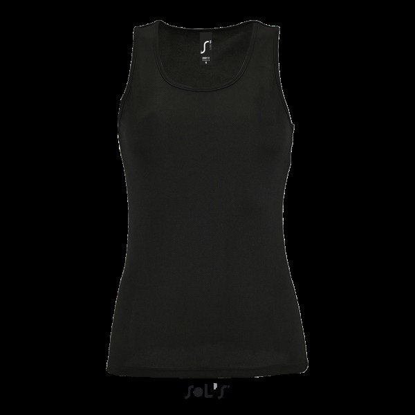 SOL'S SPORTY TT WOMEN - SPORTS TANK TOP Fekete 