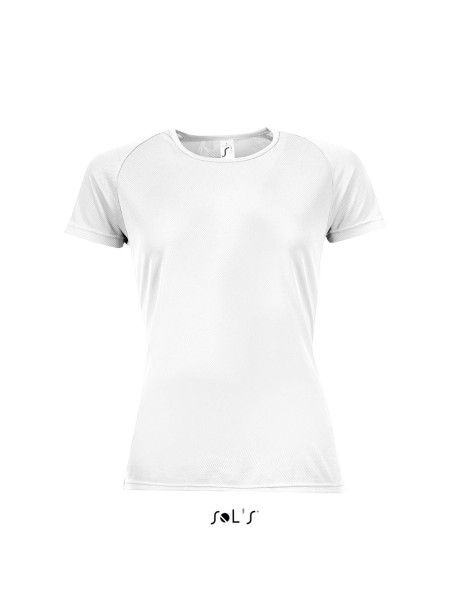 SOL'S SPORTY WOMEN - RAGLAN SLEEVED T-SHIRT Fehér 