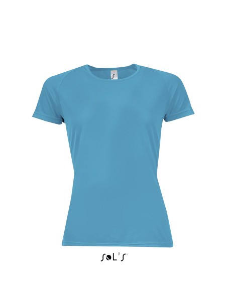SOL'S SPORTY WOMEN - RAGLAN SLEEVED T-SHIRT Kék 