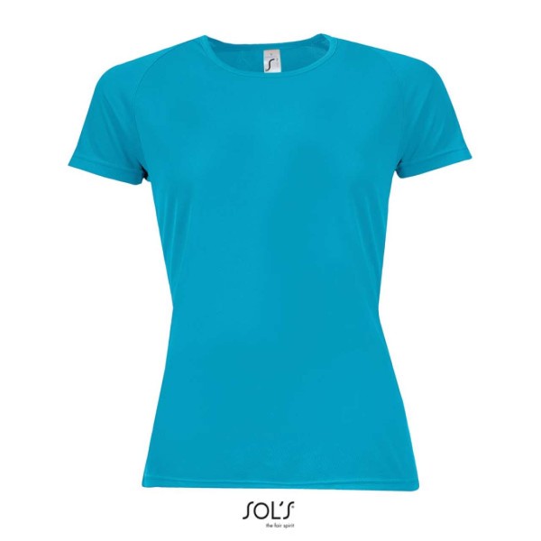 SOL'S SPORTY WOMEN - RAGLAN SLEEVED T-SHIRT Kék 