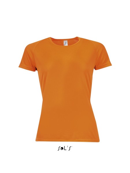 SOL'S SPORTY WOMEN - RAGLAN SLEEVED T-SHIRT Narancssárga 