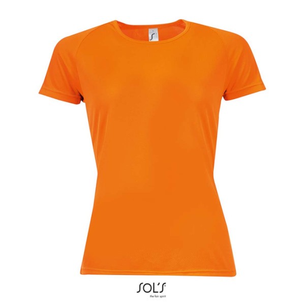 SOL'S SPORTY WOMEN - RAGLAN SLEEVED T-SHIRT Narancssárga 