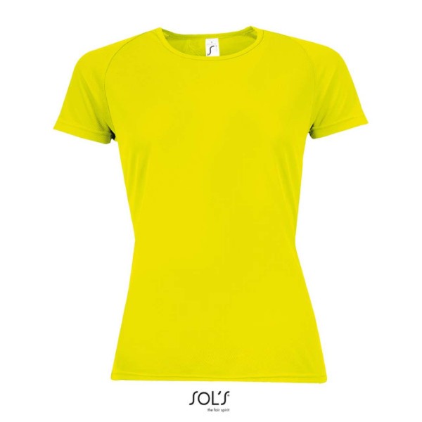 SOL'S SPORTY WOMEN - RAGLAN SLEEVED T-SHIRT Sárga 