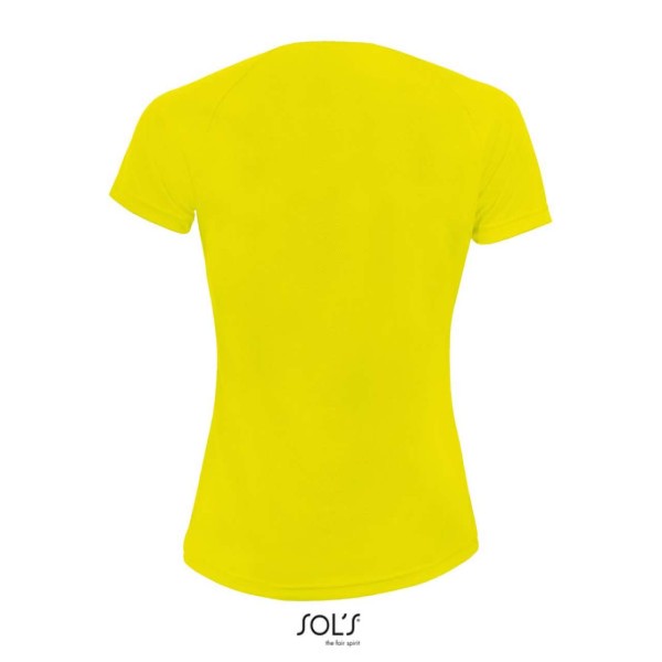SOL'S SPORTY WOMEN - RAGLAN SLEEVED T-SHIRT Sárga 