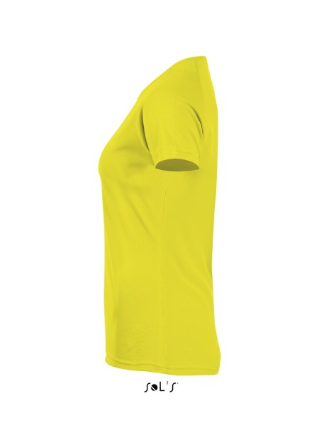 SOL'S SPORTY WOMEN - RAGLAN SLEEVED T-SHIRT Sárga 