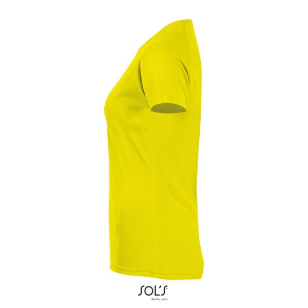 SOL'S SPORTY WOMEN - RAGLAN SLEEVED T-SHIRT Sárga 