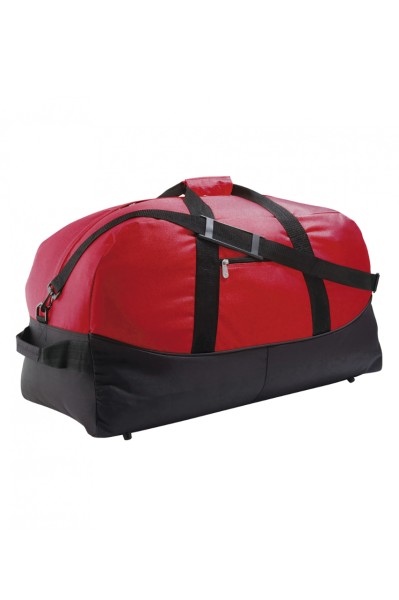 SOL'S STADIUM 65 - TWO COLOUR 600D POLYESTER TRAVEL/SPORTS BAG Fekete 