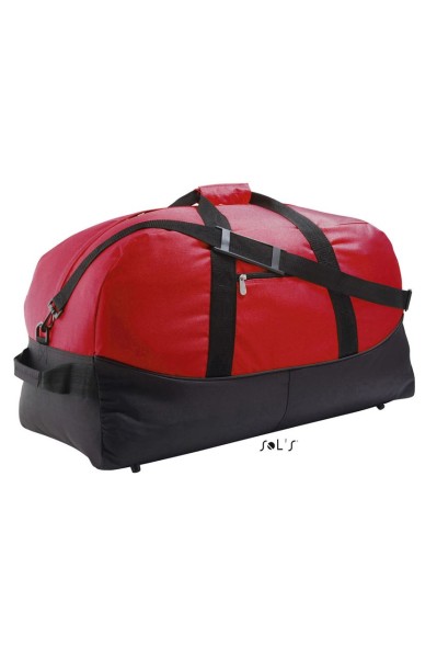 SOL'S STADIUM 65 - TWO COLOUR 600D POLYESTER TRAVEL/SPORTS BAG Piros 