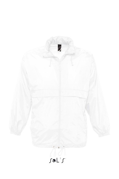 SOL'S SURF - UNISEX WATER REPELLENT WINDBREAKER Fehér 