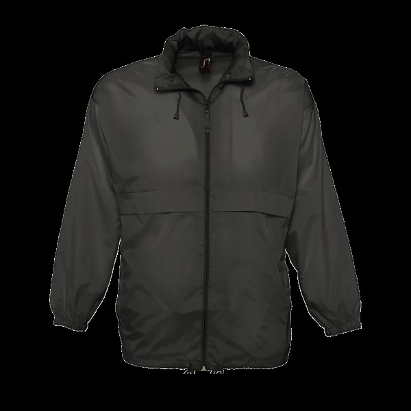 SOL'S SURF - UNISEX WATER REPELLENT WINDBREAKER Fekete 